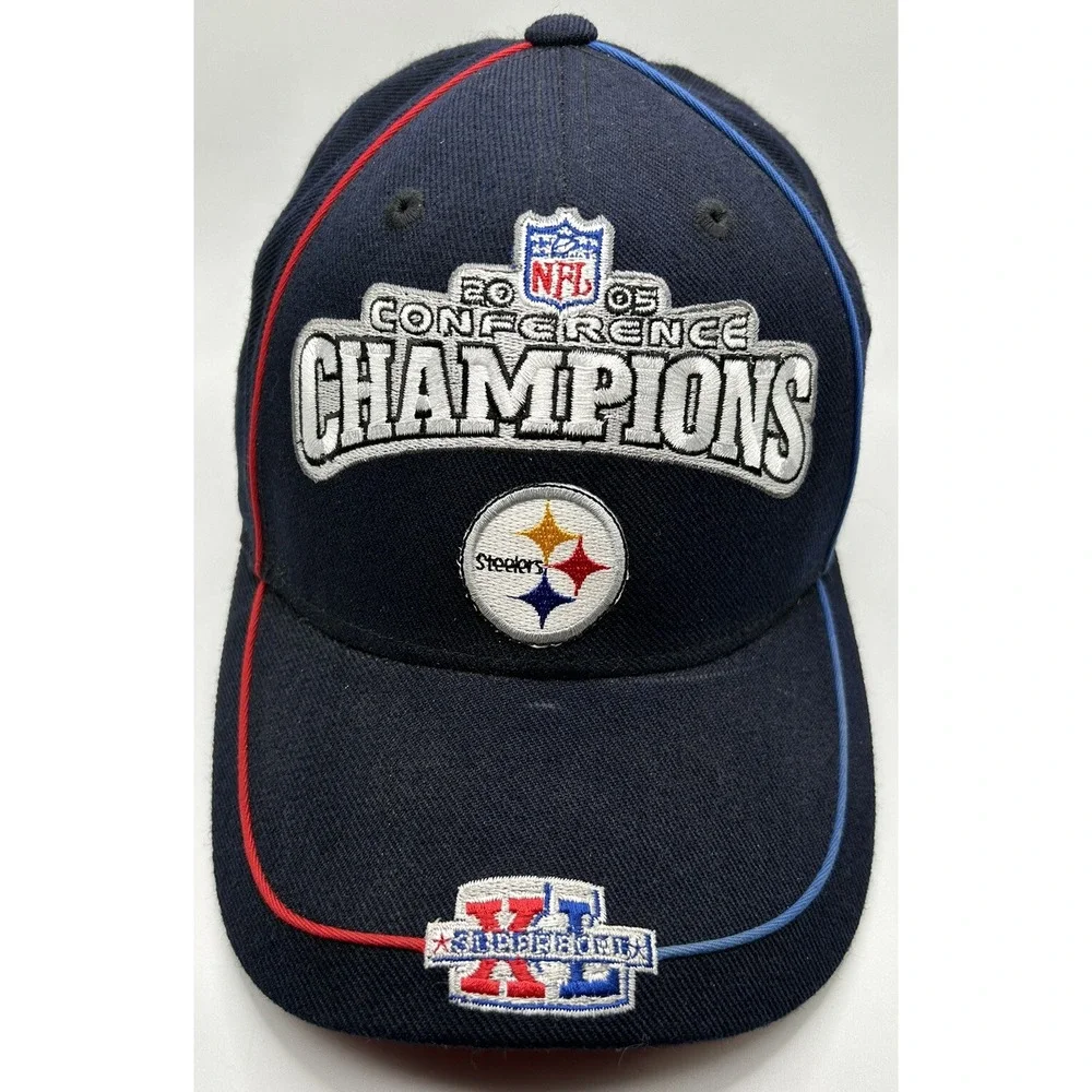 Reebok NFL 2005 PITTSBURGH STEELERS AFC CONFERENCE CHAMPIONS Hat Super Bowl XL